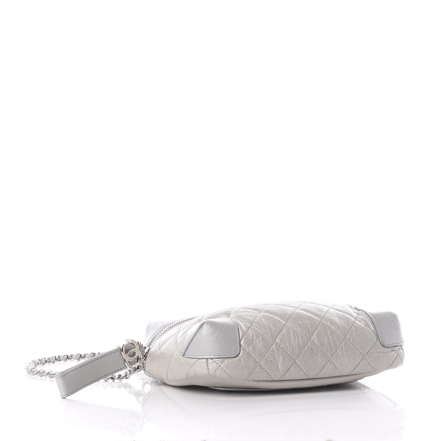 Chanel Metallic Calfskin Camera Case Silver 3 of 10
