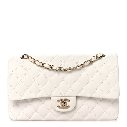 Chanel Caviar Quilted Medium Double Flap White 1 of 11