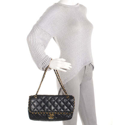 Chanel Calfskin Chain Me Medium Flap Black 2 of 7