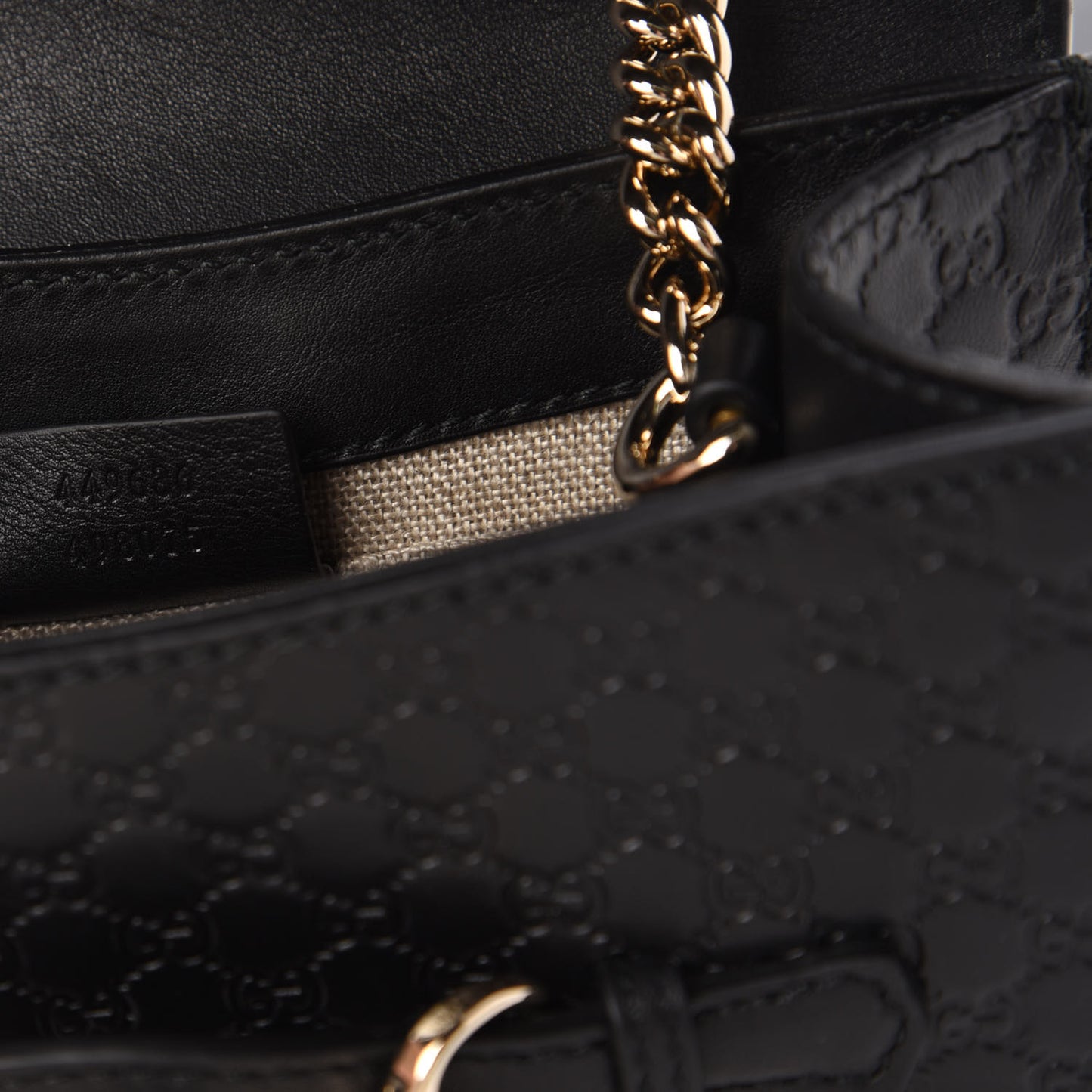 Microguccissima Mini Emily Shoulder Bag Black