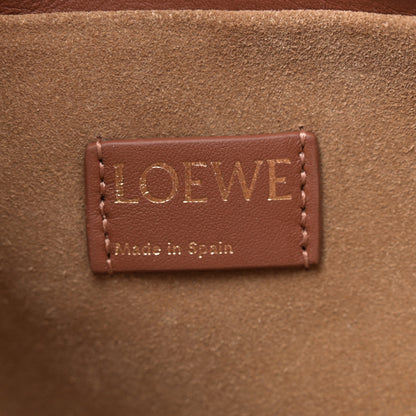 Loewe Nappa Calfskin Suede Medium Flamenco Landscape Knot Clutch Pecan Parrot Pink 6 of 10