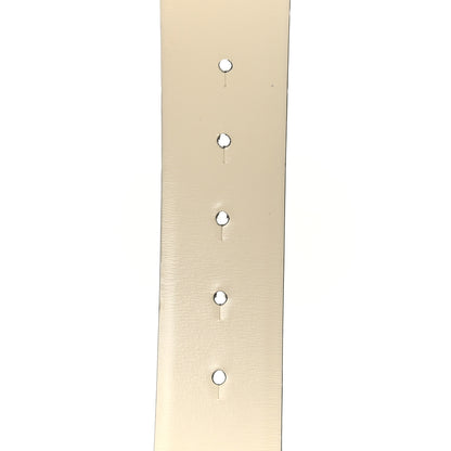 Valentino Garavani Glossy Calfskin VLogo Reversible 40mm Belt 90 36 Light Ivory Rose Cannelle 3 of 6