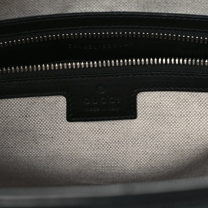 Gucci Calfskin GG Tennis Embossed Medium Tote Bag Black 6 of 11