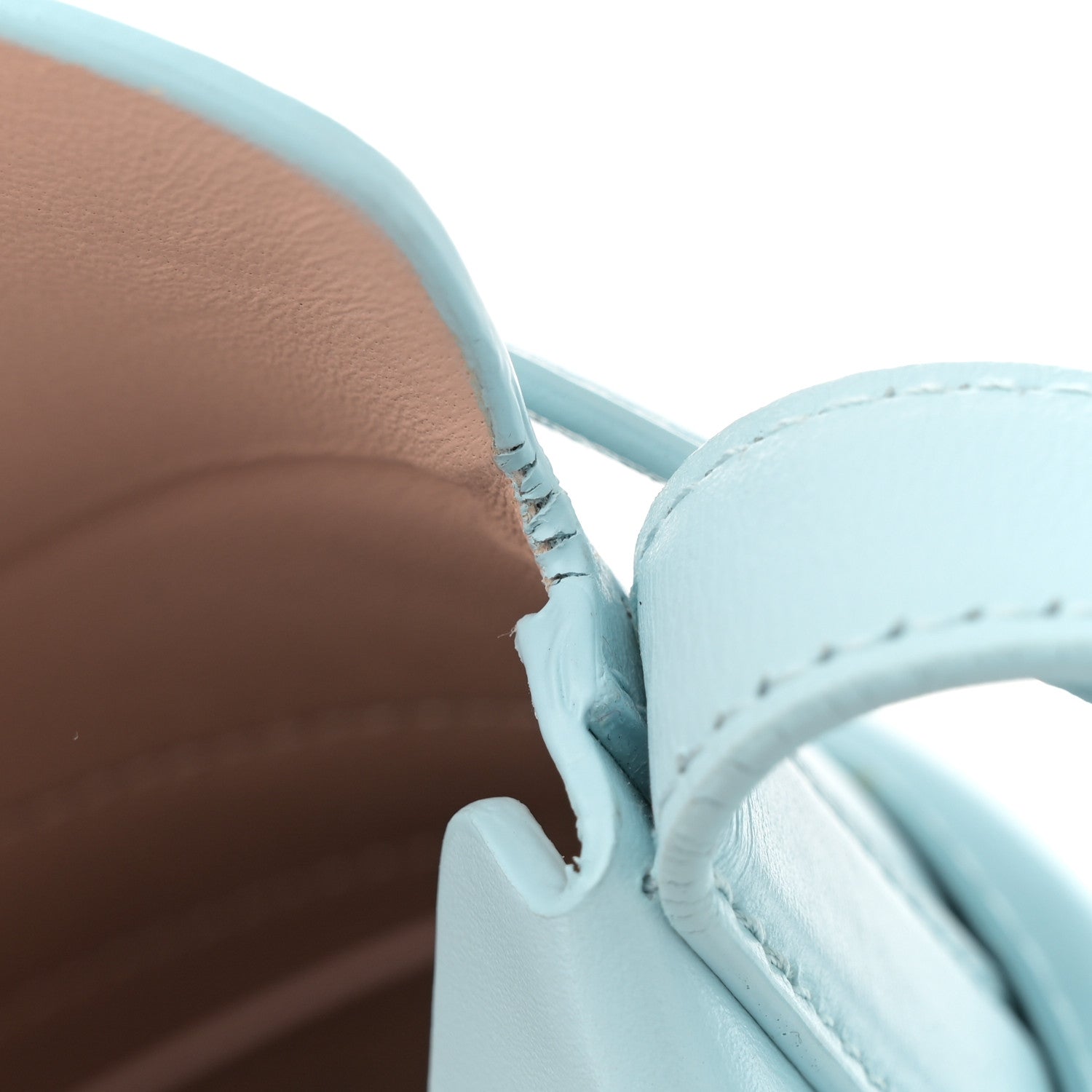Alexander McQueen Calfskin Mini Curve Bucket Bag Pale Blue 11 of 12