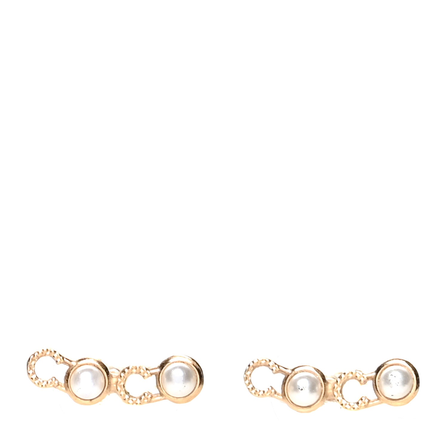 Chanel Pearl Coco Earrings Gold 1 of 6