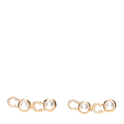 Chanel Pearl Coco Earrings Gold 1 of 6