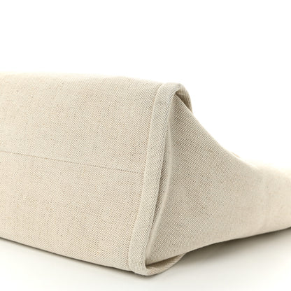 Prada Linen Vitello Large Logo Tote Natural 10 of 10