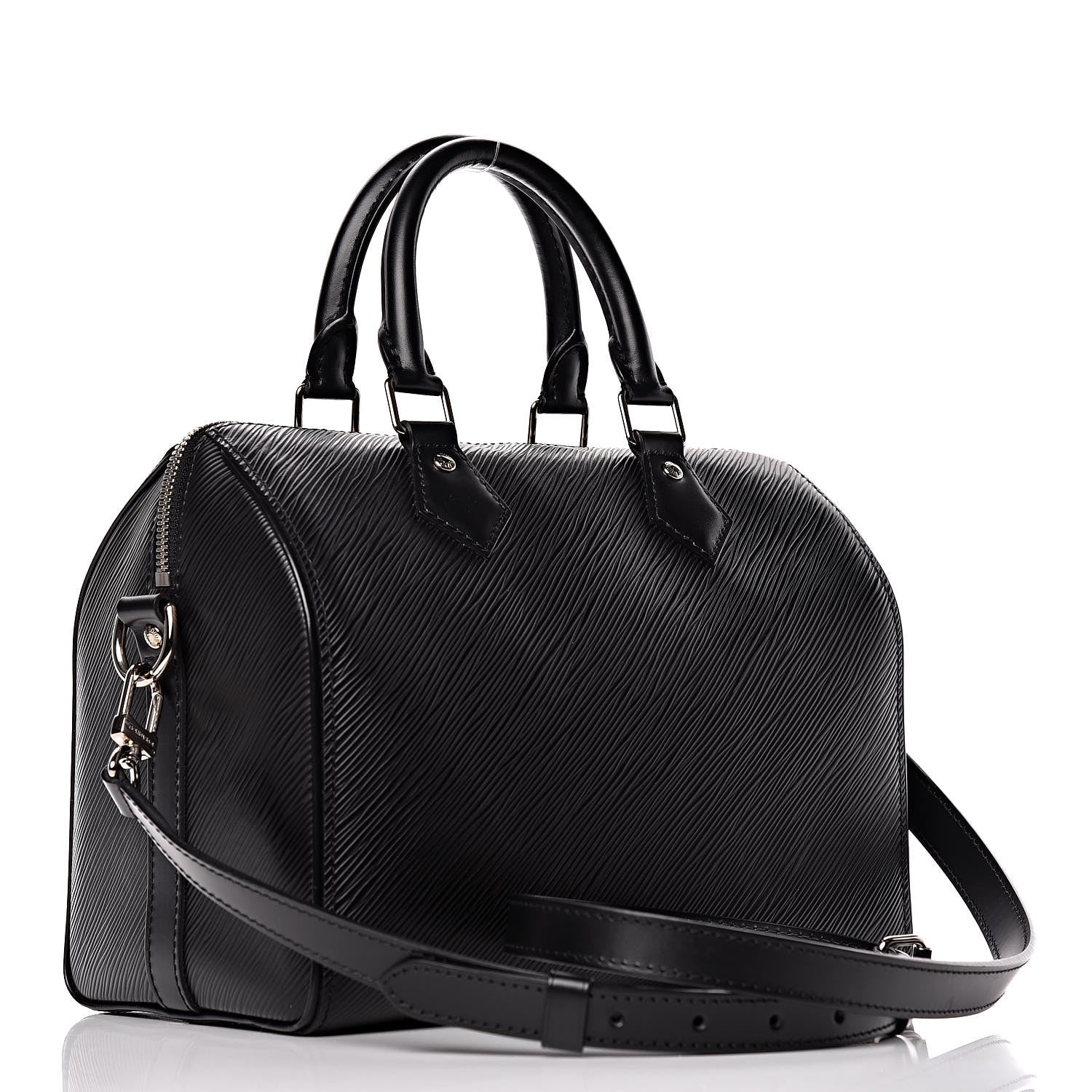 Louis Vuitton Epi Speedy Bandouliere 25 Black 3 of 11