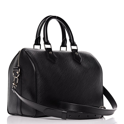 Louis Vuitton Epi Speedy Bandouliere 25 Black 3 of 11