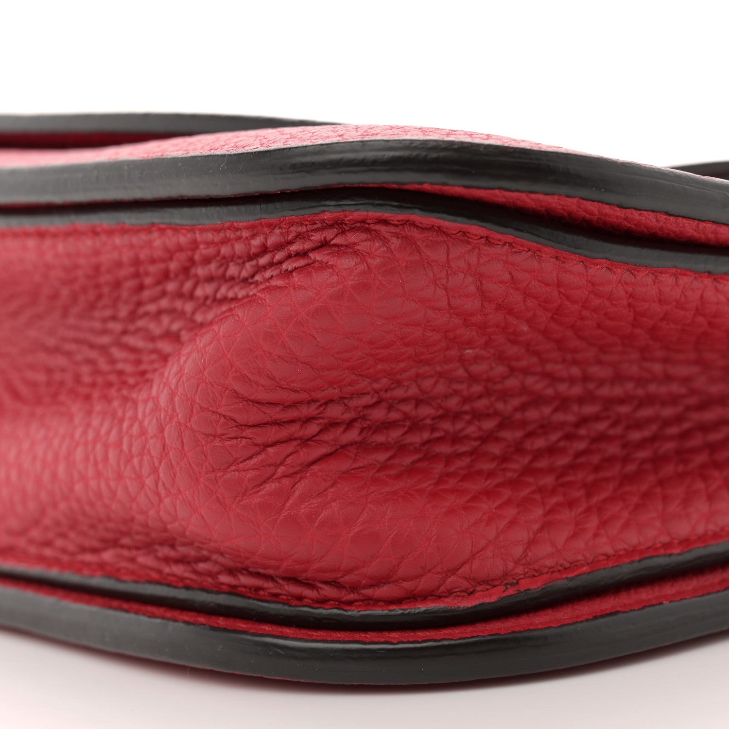 Gucci Grained Calfskin Large Bright Bit Flap Bag Red 11 of 13