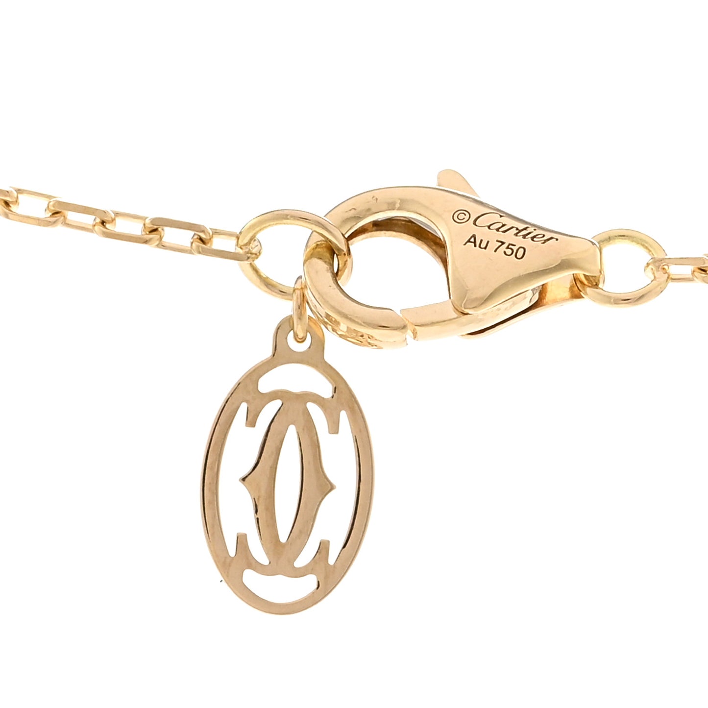 18K Yellow Gold Diamond Juste Un Clou Paved Pendant Necklace