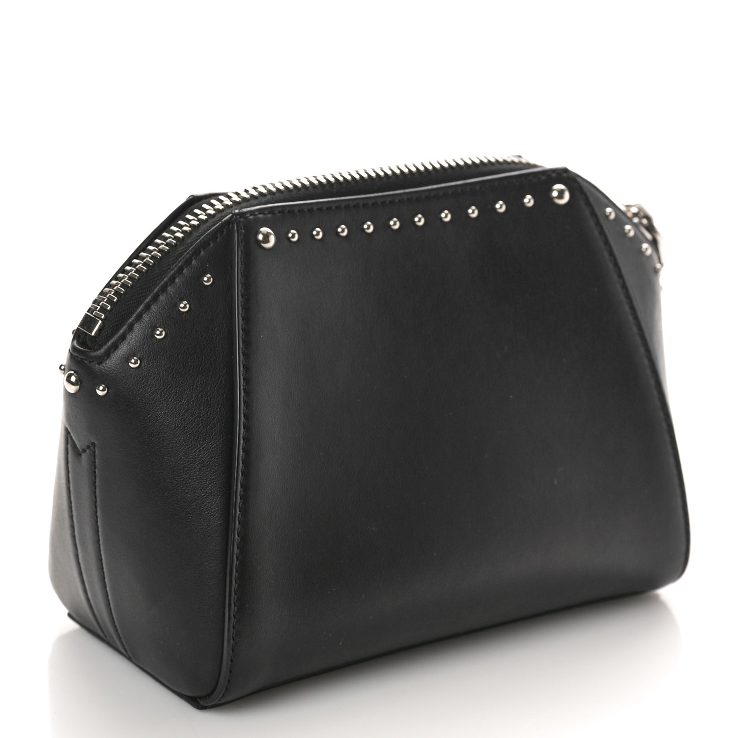 Calfskin Small Studded Antigona Beauty Wristlet Black