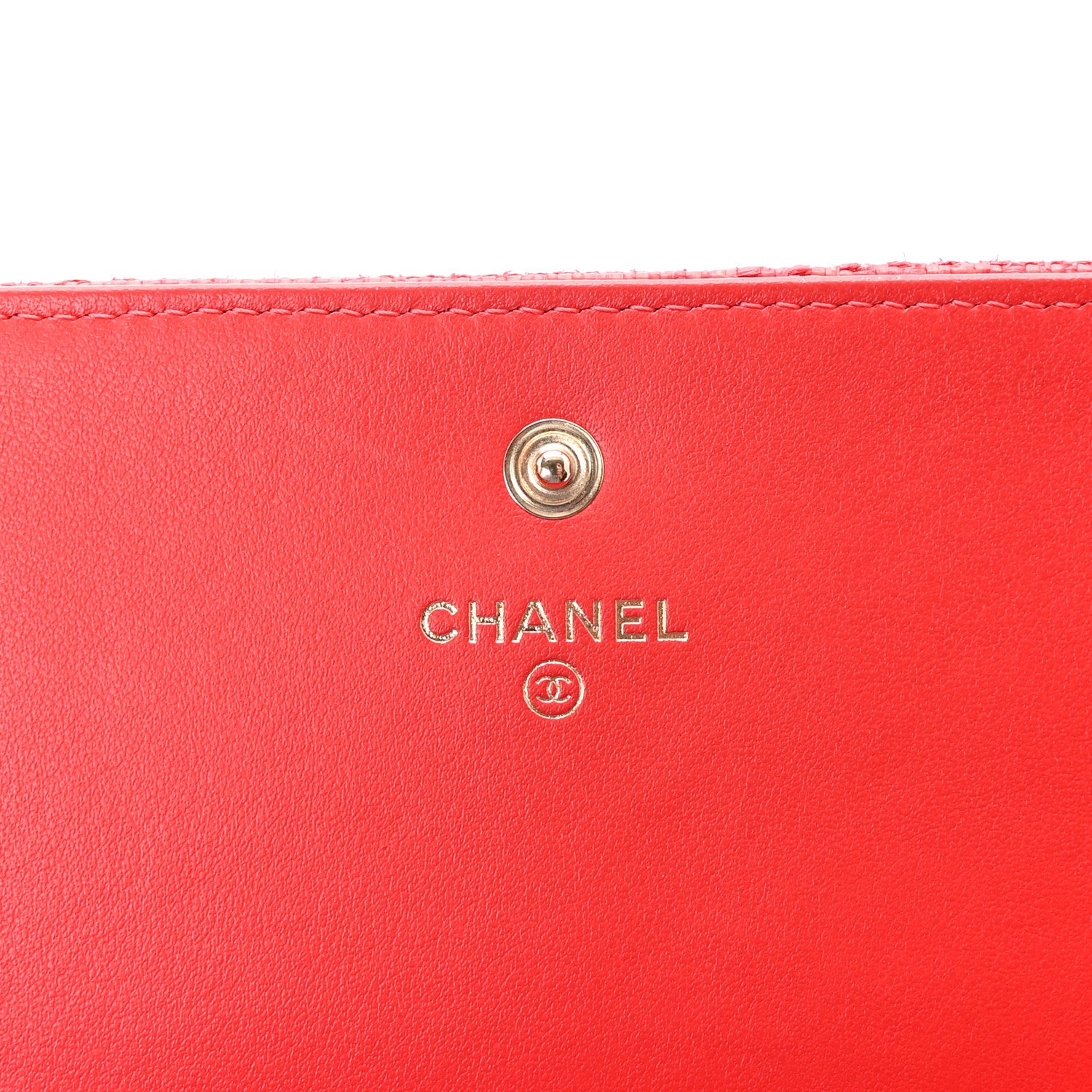 Chanel Canvas Deauville Flap Wallet Red 6 of 8