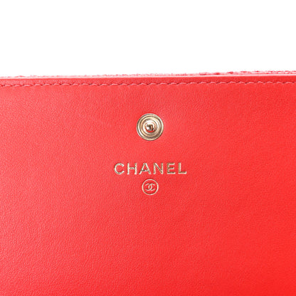Chanel Canvas Deauville Flap Wallet Red 6 of 8