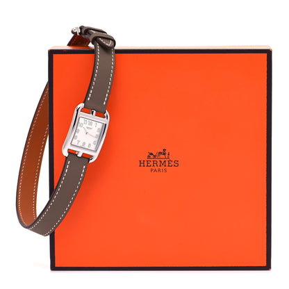 Hermes Stainless Steel Swift 23mm Cape Cod Double Tour Quartz Watch Etoupe 6 of 6