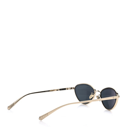 Chanel Metal Cat Eye Sunglasses 4255 Gold 4 of 8