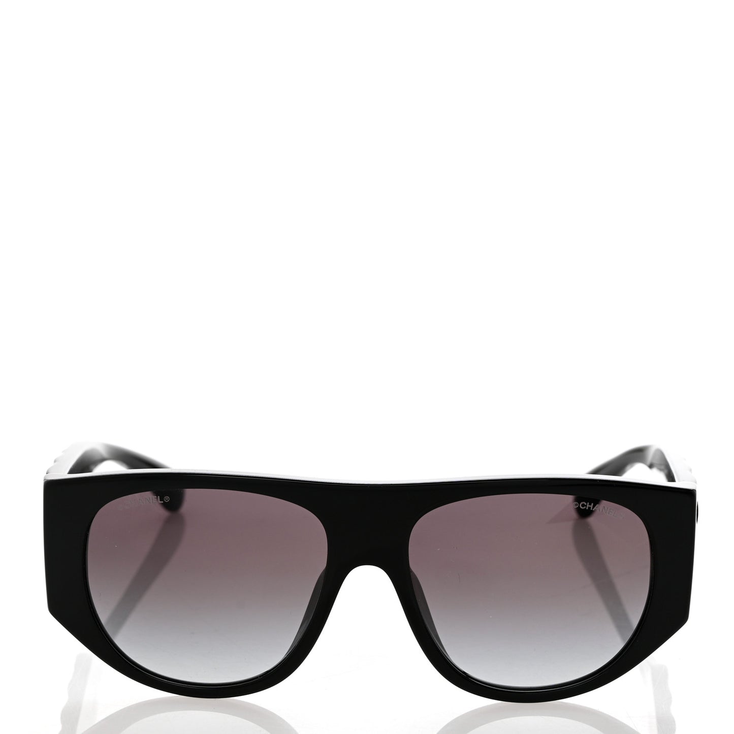 Acetate Quilted CC Pilot Sunglasses 71465 Black