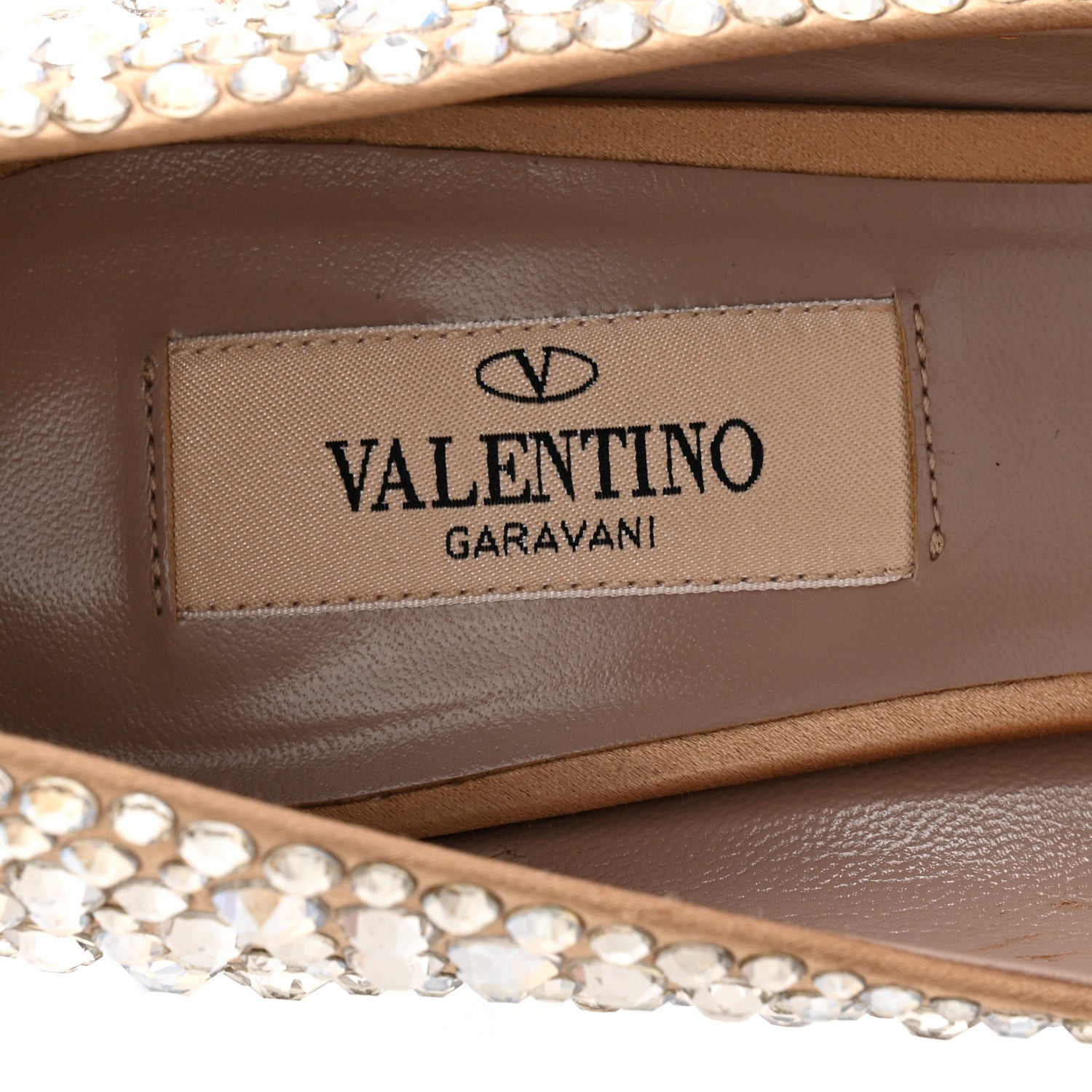 Valentino Garavani Satin Crystal Embellished Moonflow 90mm Pumps 38 Poudre 6 of 11