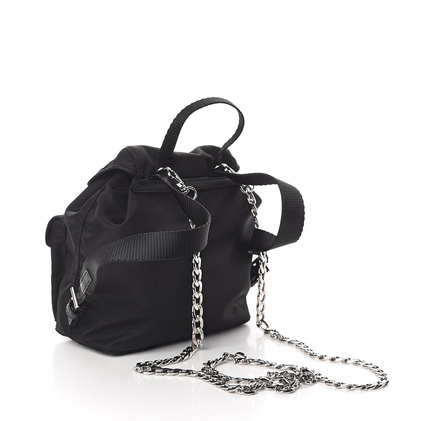 Nylon Vela Mini Crossbody Backpack Black