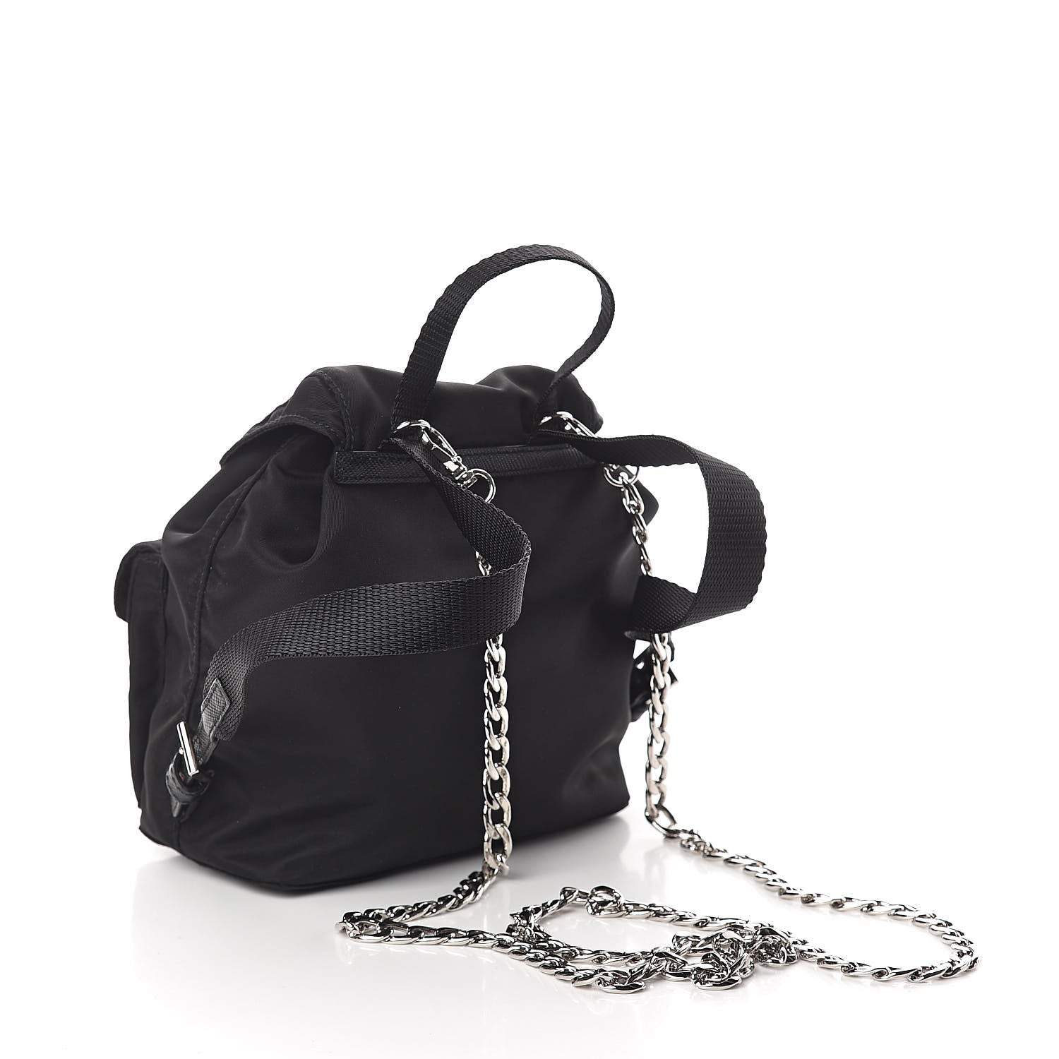 Prada Nylon Vela Mini Crossbody Backpack Black 3 of 8