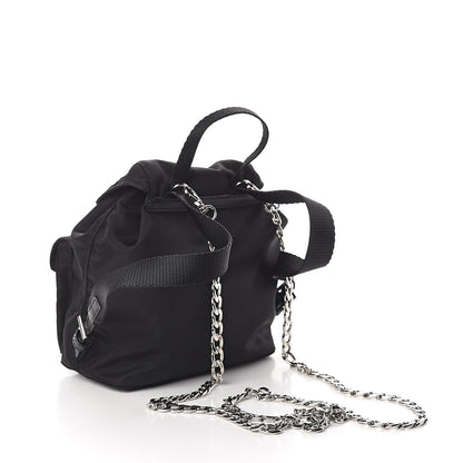 Prada Nylon Vela Mini Crossbody Backpack Black 3 of 8