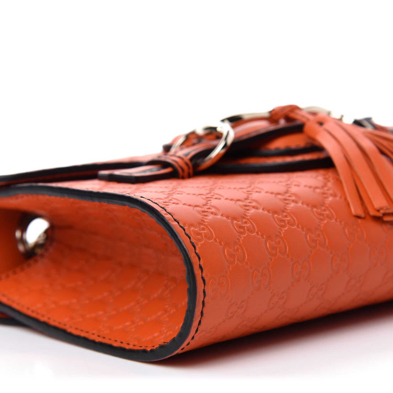 Gucci Soft Microguccissima Mini Emily Chain Shoulder Bag Sun Orange 6 of 10