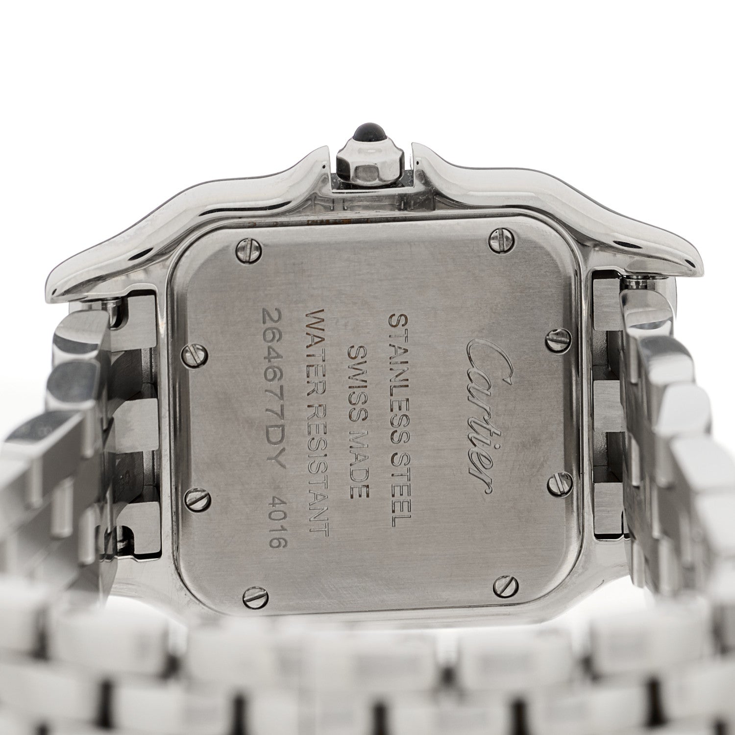 Cartier Stainless Steel Diamond 27mm Panthere Quartz Watch 4 of 5