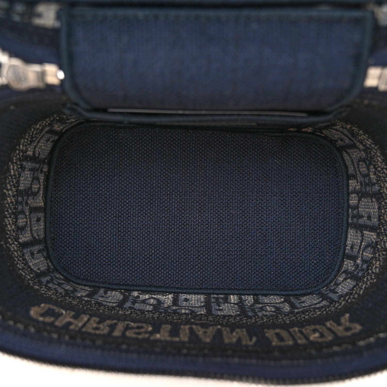 Christian Dior Oblique Small Diortravel Vanity Case With Shoulder Strap Blue 5 of 9