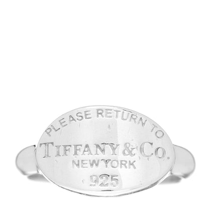 Tiffany Sterling Silver Return to Tiffany Oval Ring 52 6 1 of 4