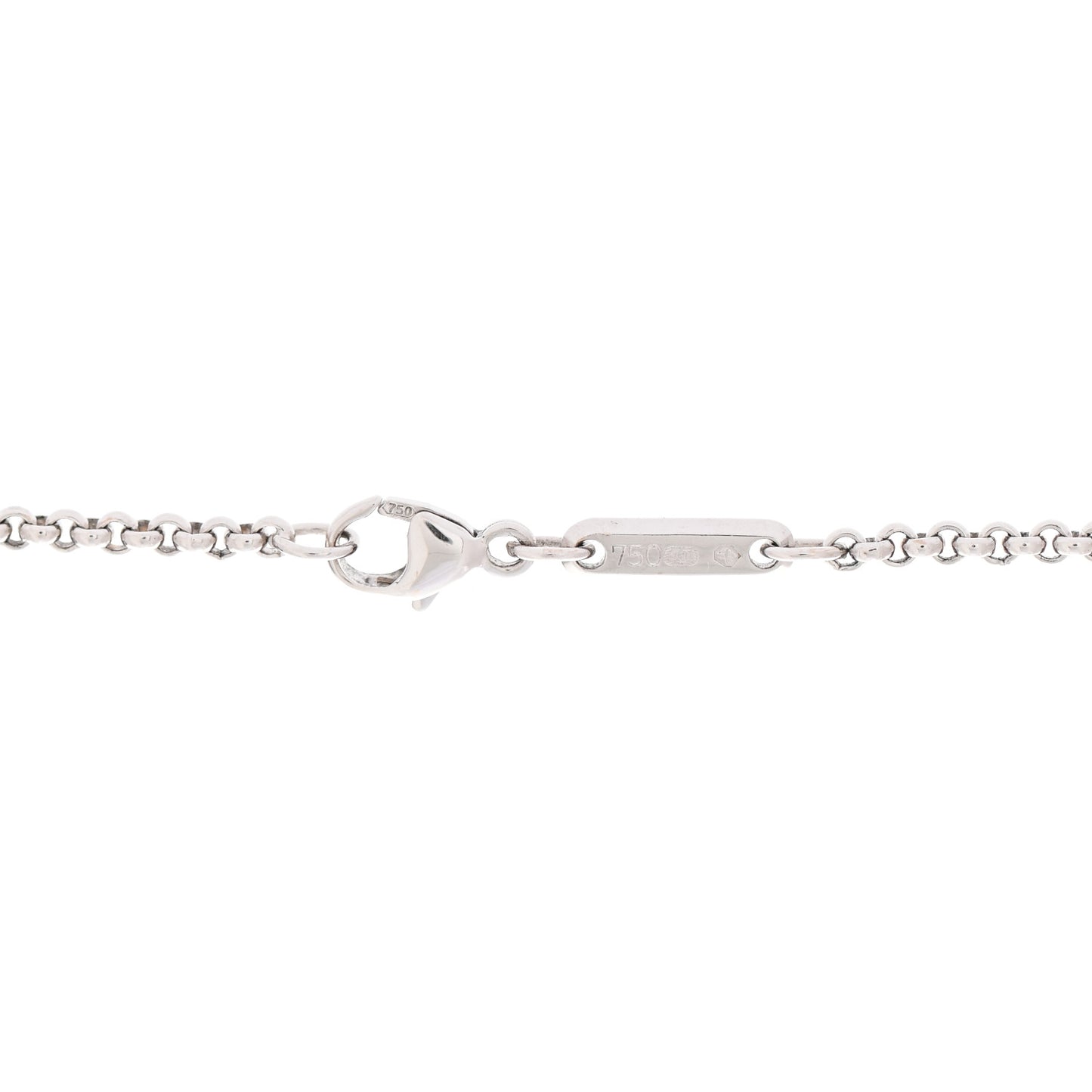 18K White Gold Diamond Happy Diamonds Pave Happy Sun Pendant Necklace