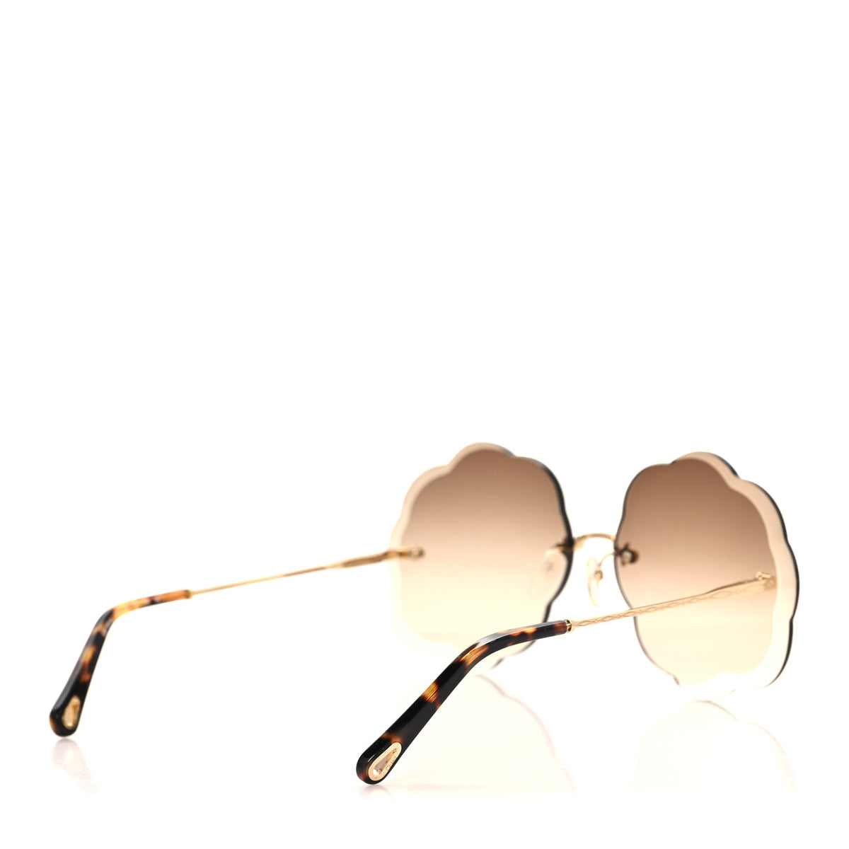 Chloe Flower Round Sunglasses CE156S Brown 4 of 7