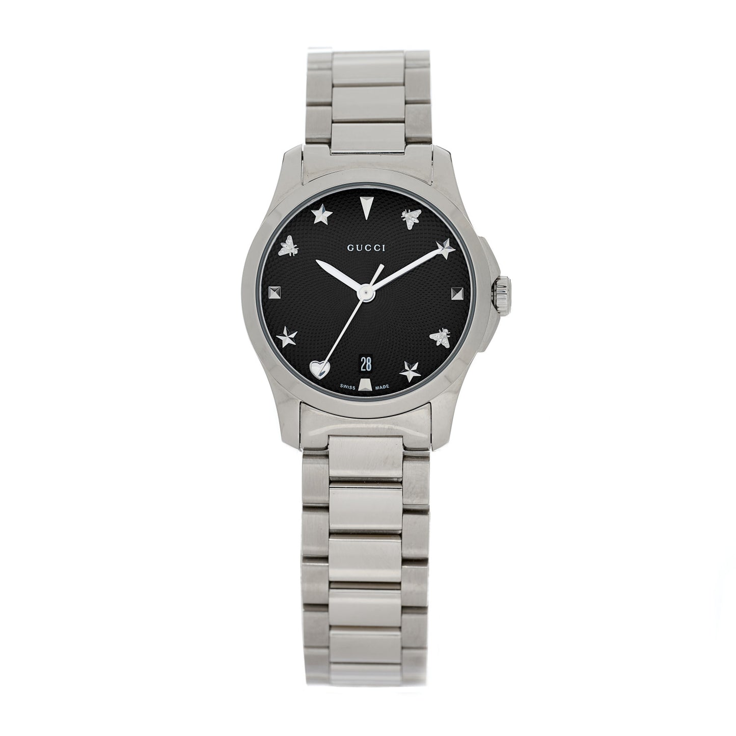 Stainless Steel 27mm G-Timeless Charm Quartz Watch Black