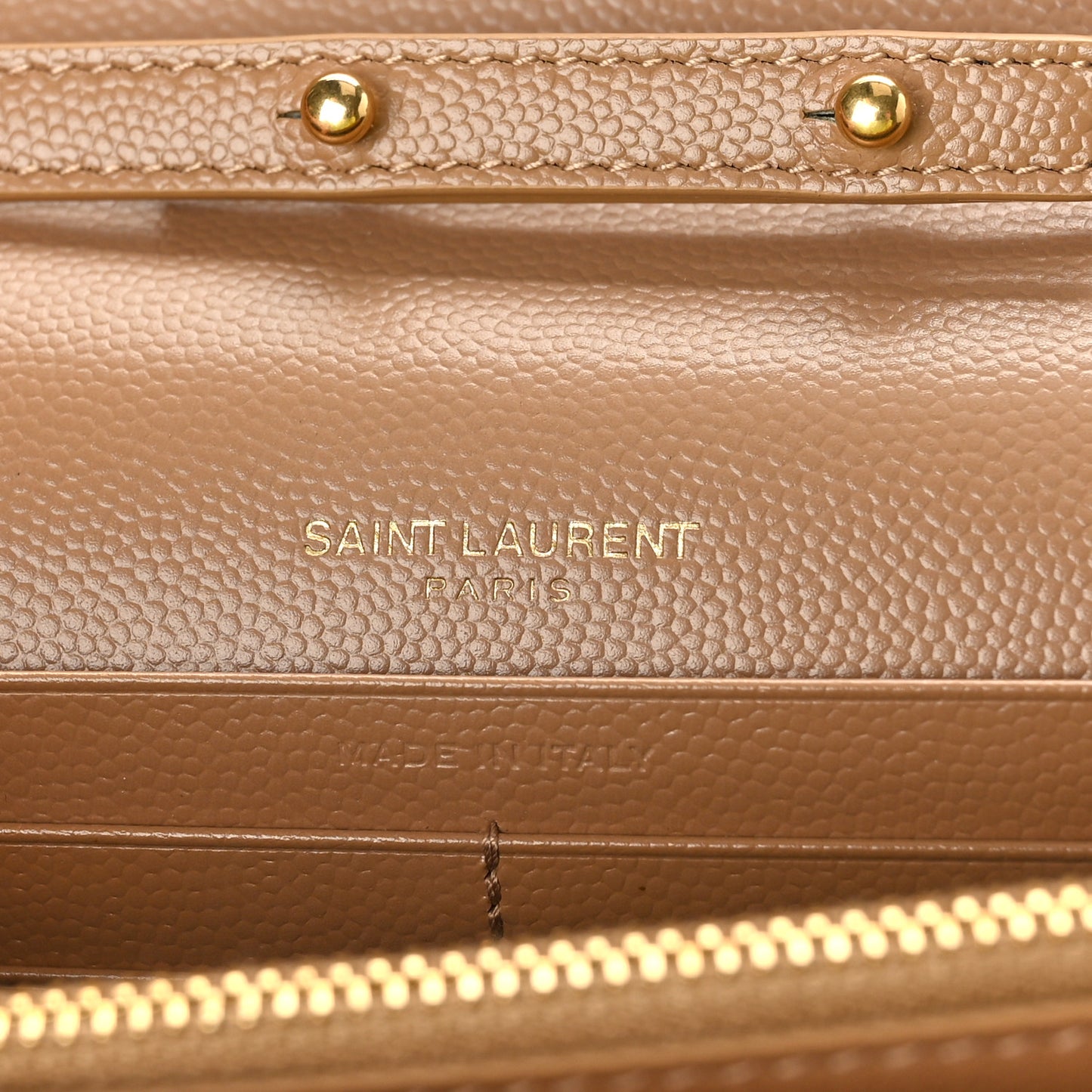 Grain De Poudre Matelasse Chevron Cassandre Chain Wallet Cork
