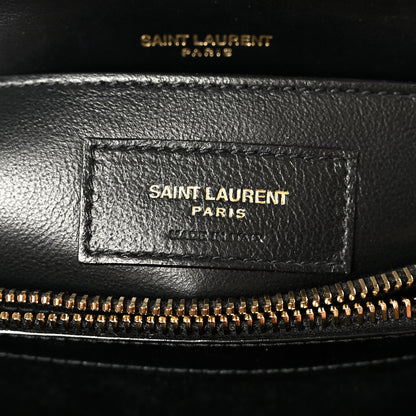 Saint Laurent Calfskin Y Quilted Monogram Small Loulou Chain Satchel Black 7 of 11