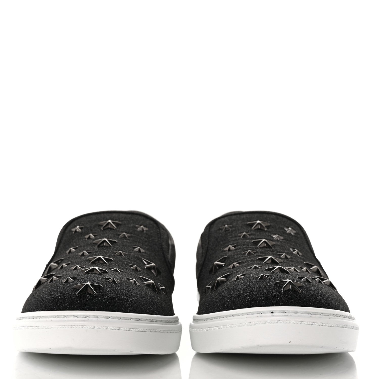 Jimmy Choo Fine Glitter Suede Mens Grove Sneakers 42.5 Black 2 of 7
