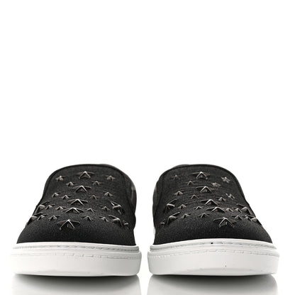 Jimmy Choo Fine Glitter Suede Mens Grove Sneakers 42.5 Black 2 of 7