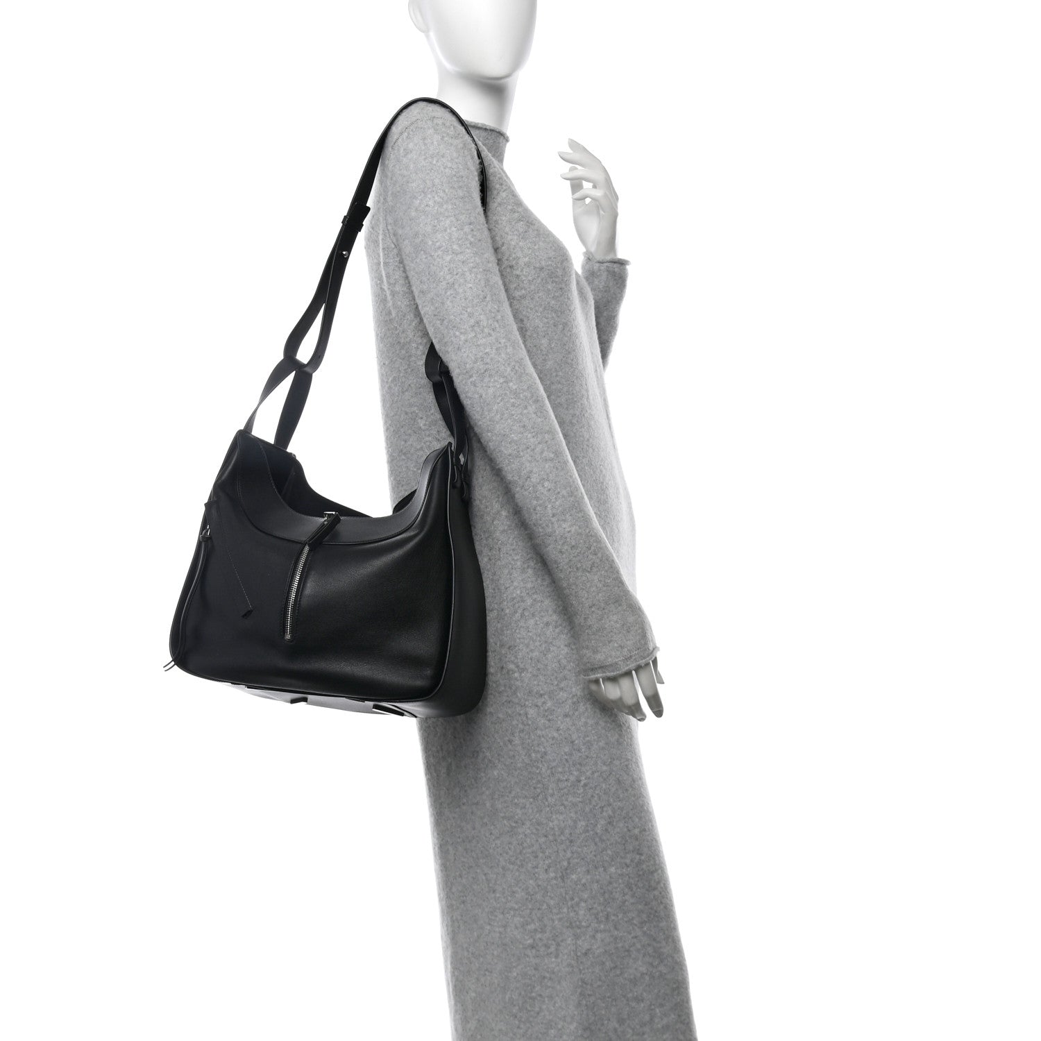 Loewe Calfskin Medium Hammock Shoulder Bag Black 2 of 11