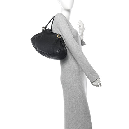 Gucci Guccissima Medium GG Twins Shoulder Bag Black 2 of 11