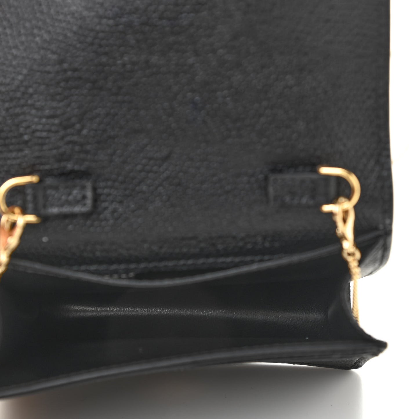 Vitello Cruise F is Fendi Geometric Flap Wallet on Chain Black
