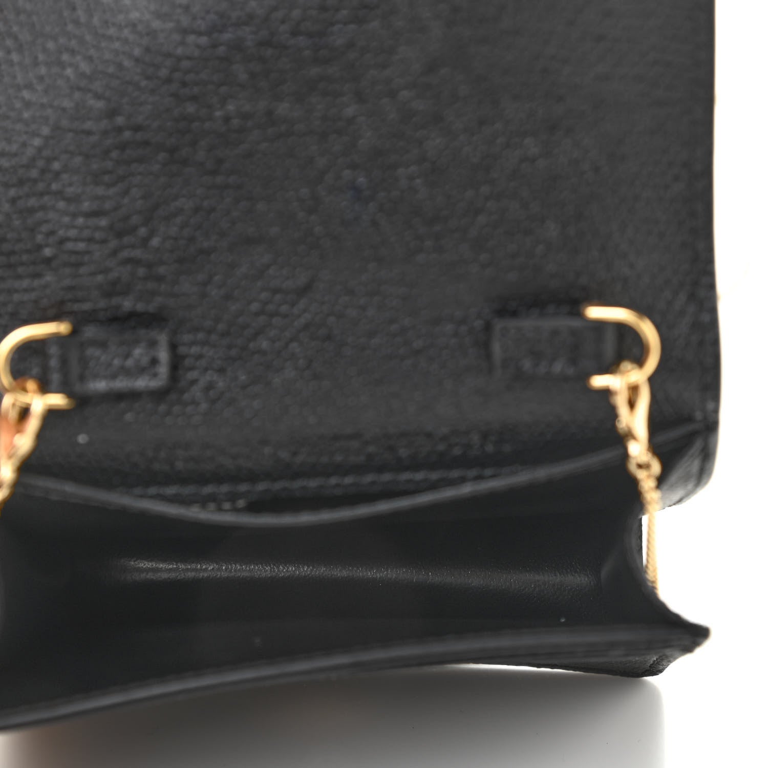 Fendi Vitello Cruise F is Fendi Geometric Flap Wallet on Chain Black 4 of 8