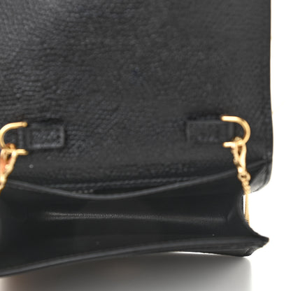Fendi Vitello Cruise F is Fendi Geometric Flap Wallet on Chain Black 4 of 8