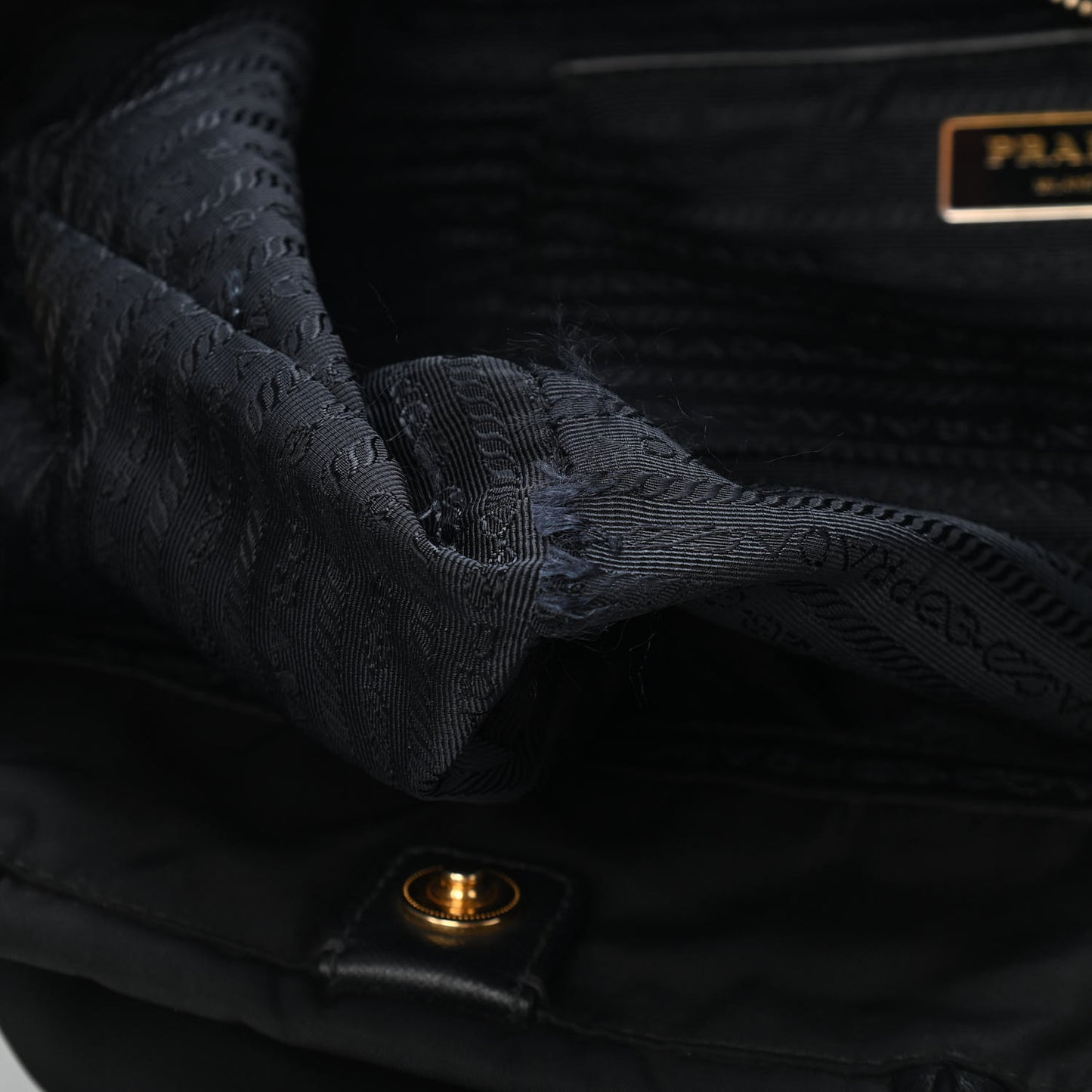Tessuto Nylon Saffiano Tote Black