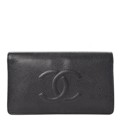 Chanel Caviar Timeless CC Yen Wallet Black 1 of 14