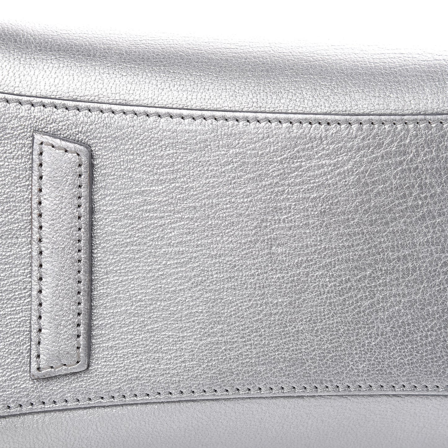 Metallic Sugar Goatskin Mini Antigona Silver