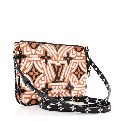 Louis Vuitton Monogram Giant Crafty Double Zip Pochette Creme Caramel 3 of 10
