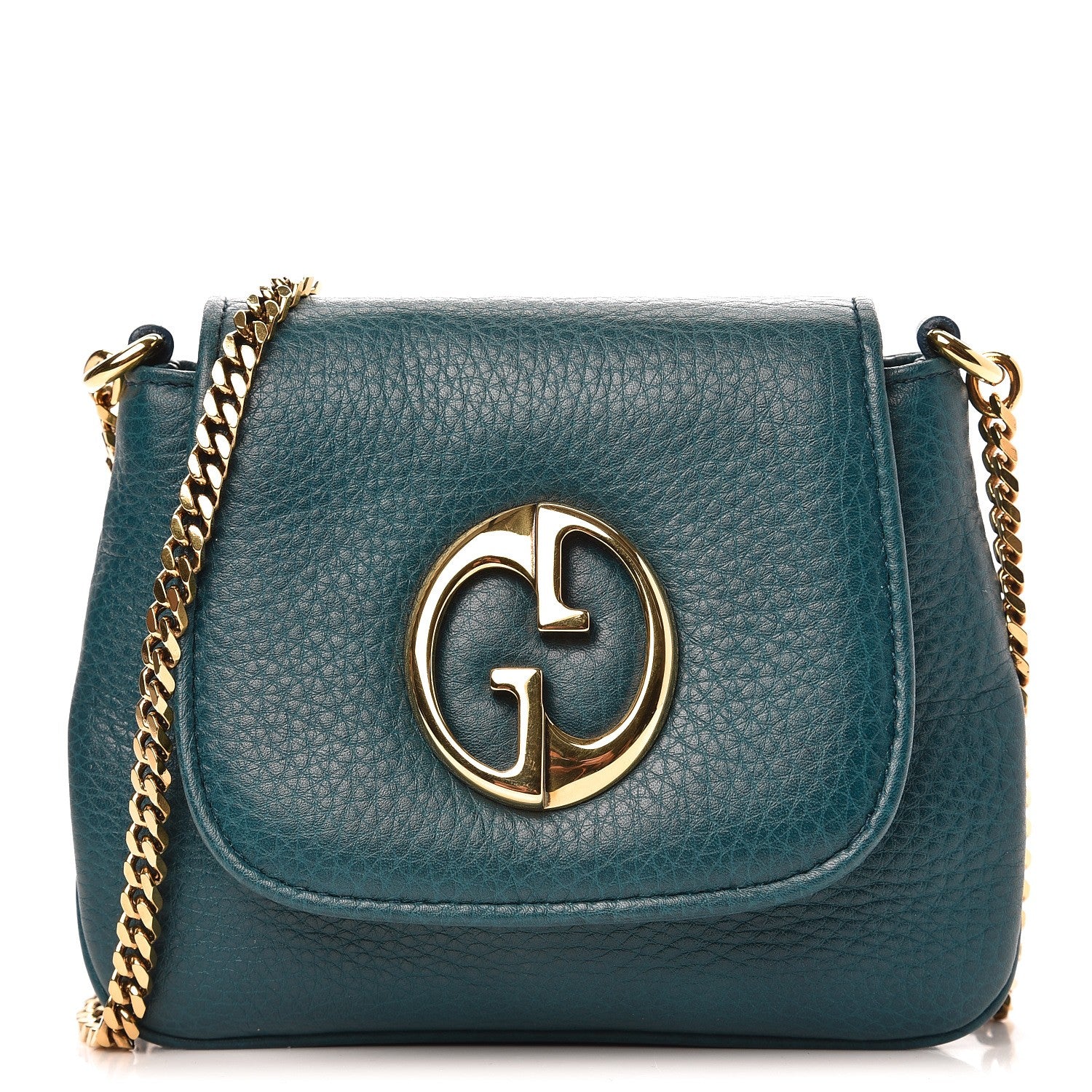 Gucci Dollar Calfskin Small 1973 Chain Shoulder Bag Deep Cobalt 1 of 7