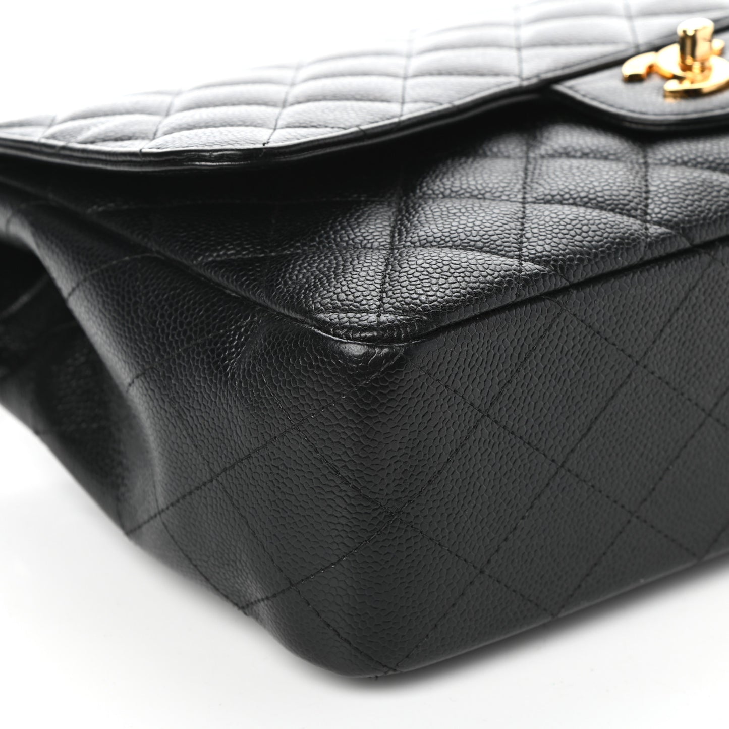Caviar Quilted Jumbo Single Flap Black