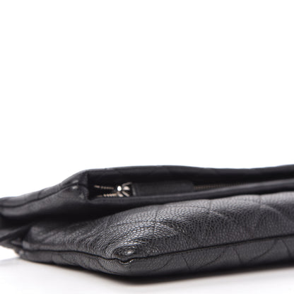 Chanel Caviar Quilted CC Beauty Clutch Black 6 of 10
