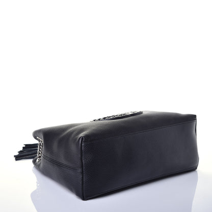 Gucci Pebbled Calfskin Studded Medium Soho Chain Shoulder Bag Black 7 of 17