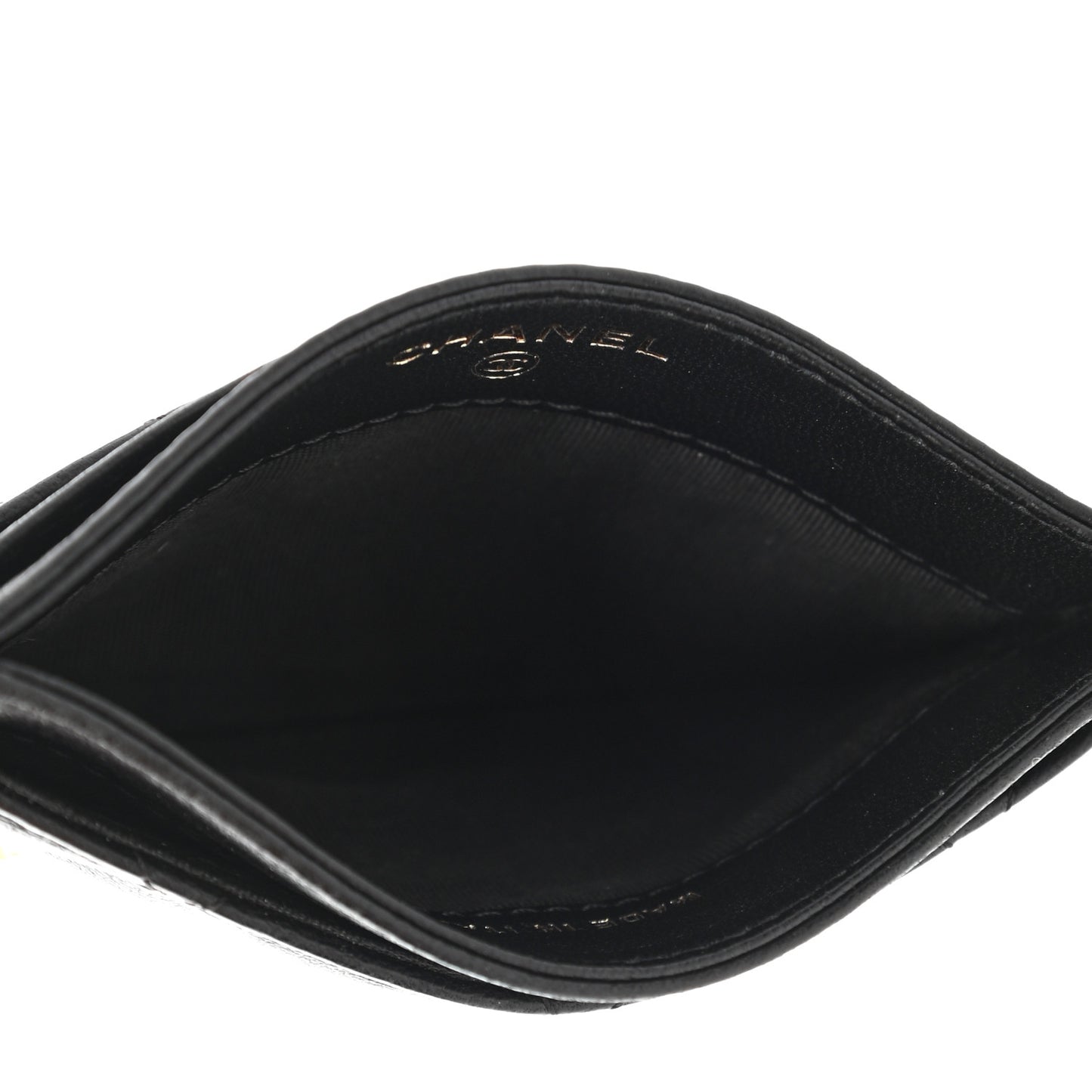 Lambskin Lucky Charms Card Holder Black